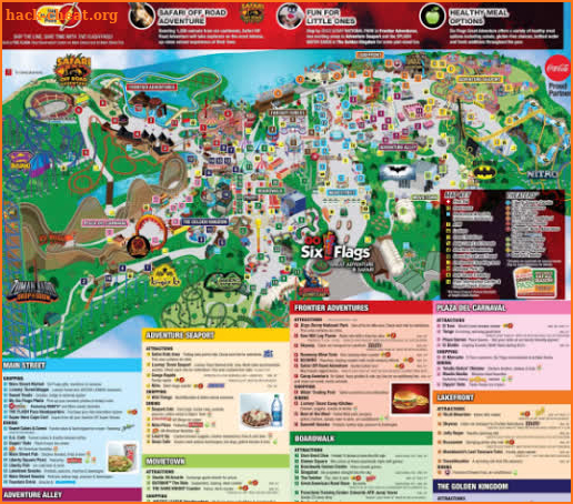 Six Flags Great Adventure Park Map 2019 screenshot