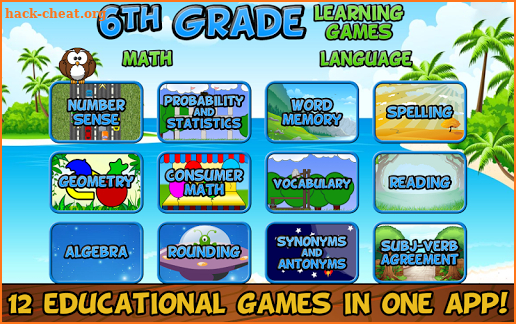 Sixth Grade Learning Games screenshot