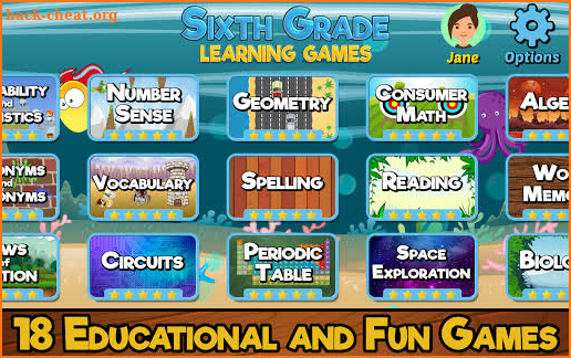 Sixth Grade Learning Games (School Edition) screenshot