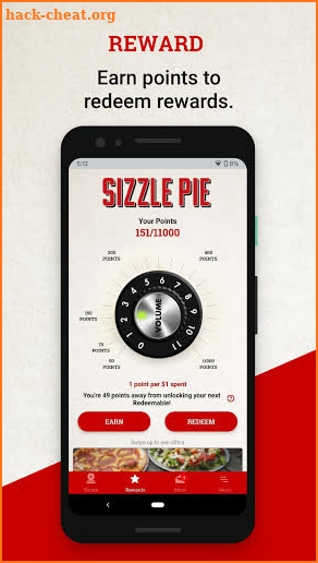 Sizzle Pie Rewards screenshot