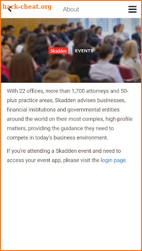 Skadden Events screenshot