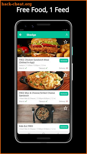 Skedge - Free Food at Restaurants screenshot