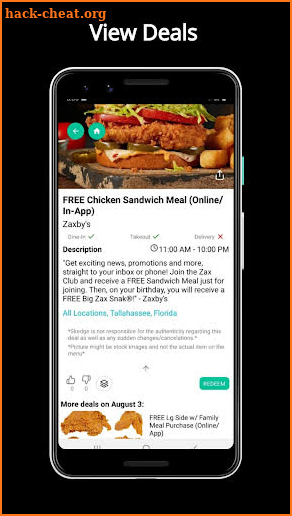 Skedge - Free Food at Restaurants screenshot