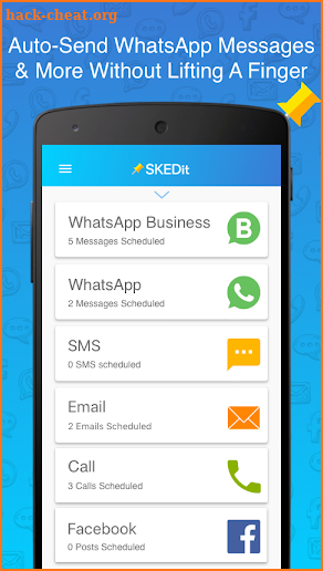 SKEDit Scheduling App: Schedule WhatsApp SMS Calls screenshot