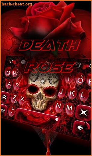 Skeleton Death Rose Keyboard Theme screenshot