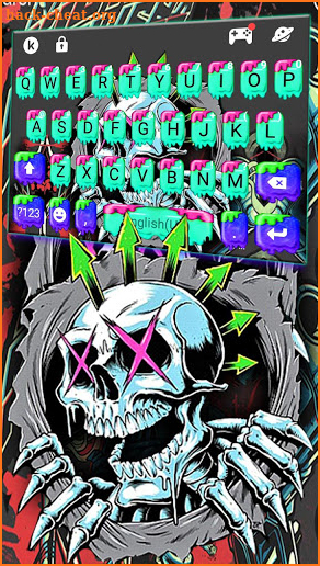 Skeleton Graffiti Keyboard Theme screenshot