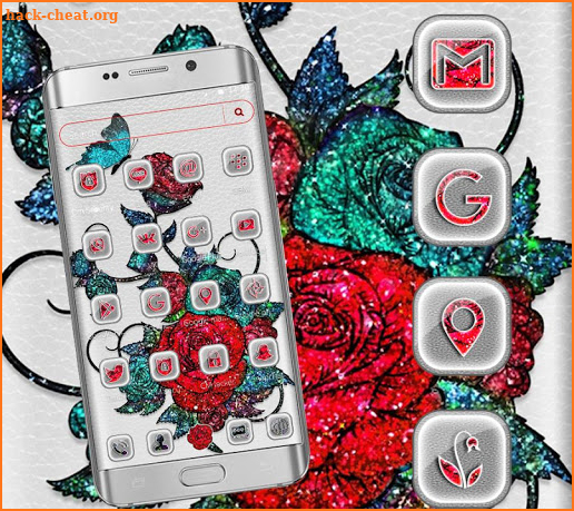 Sketch Red Rose Theme screenshot