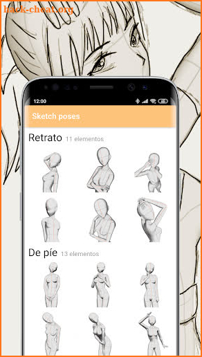 SketchPoses (reference poses for drawing) screenshot