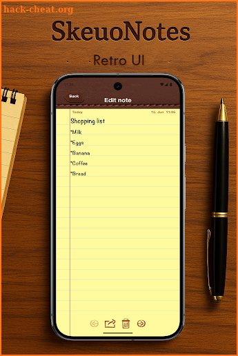 SkeuoNotes screenshot