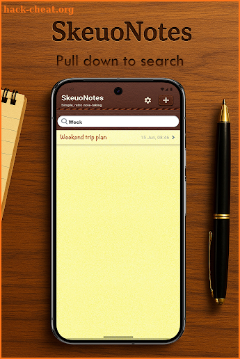 SkeuoNotes screenshot