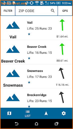 Ski Areas - Ski Resorts and Areas screenshot