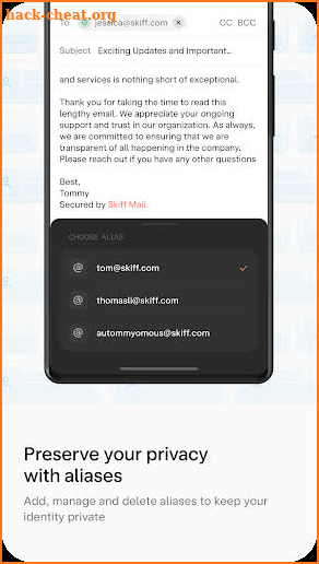 Skiff Mail - Private email screenshot