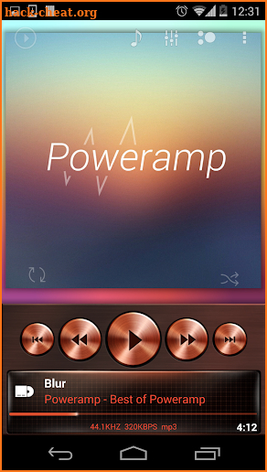 Skin for Poweramp v2 Copper screenshot
