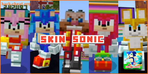 Skin Sonic Minecraft PE screenshot