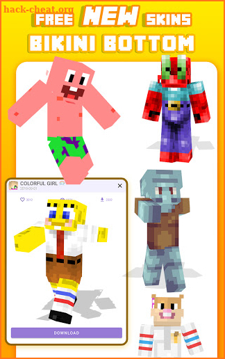 Skins Sponge Craft For Minecraft PE 2021 screenshot