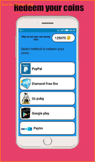 Skip ad and earn real money -2021 screenshot