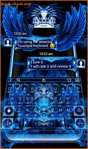 Skull Angel Keyboard Theme screenshot