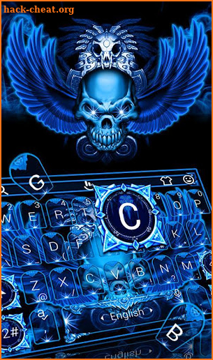 Skull Angel Keyboard Theme screenshot