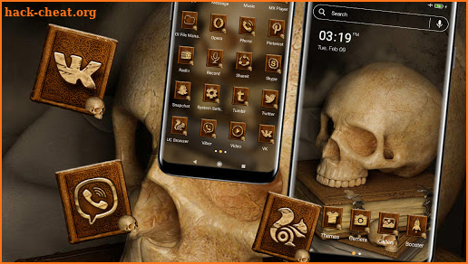 Skull Book Launcher Theme screenshot