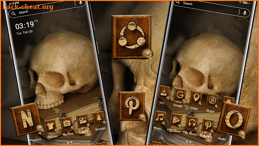 Skull Book Launcher Theme screenshot
