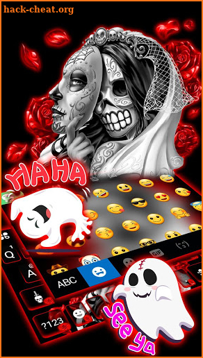 Skull Bride Mask Keyboard Theme screenshot