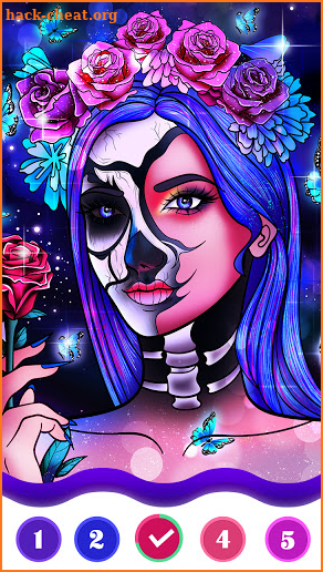 Skull Coloring Games-Free offline games for adults screenshot