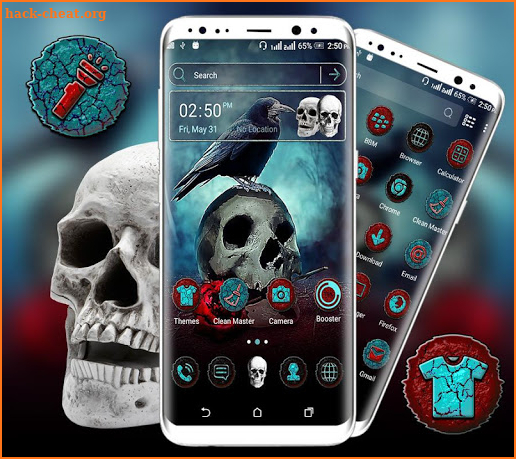 Skull Crow Launcher Theme screenshot