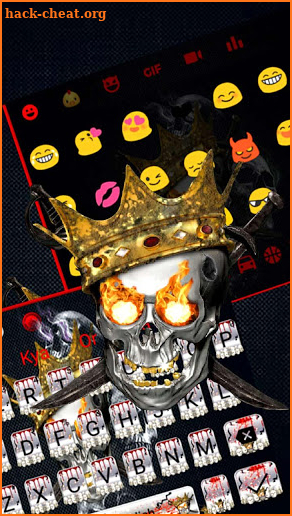 Skull Devil Gravity Keyboard Theme💀 screenshot