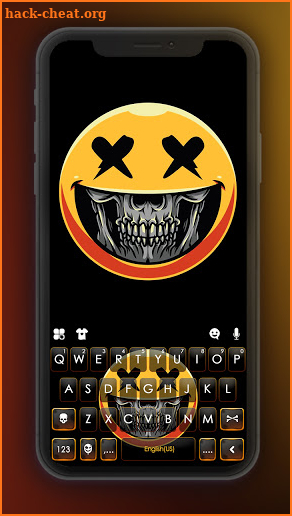 Skull Emoji Keyboard Background screenshot