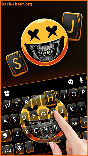 Skull Emoji Keyboard Background screenshot