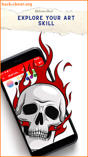 Skull Fire Coloring Pages screenshot