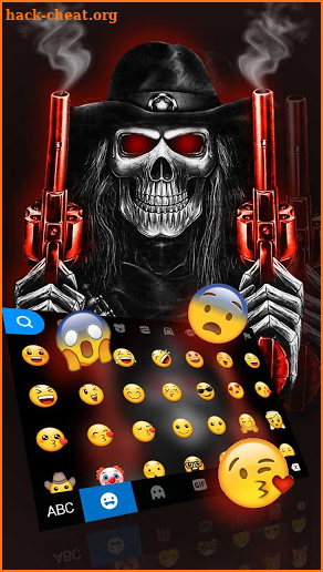 Skull Fire Guns Keyboard Theme screenshot