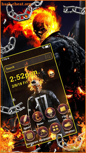 Skull, Fire, Rider Themes & Wallpapers screenshot