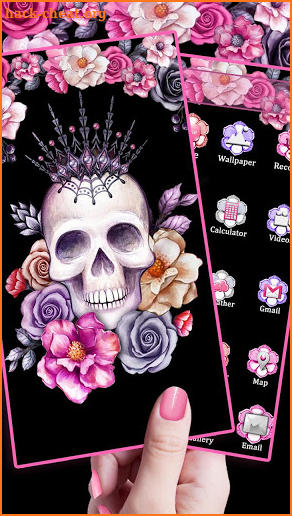 Skull Flower Themes Live Wallpapers screenshot