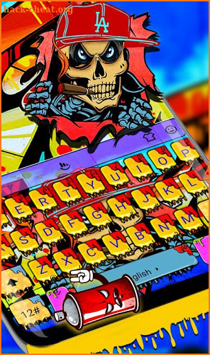 Skull Graffiti Keyboard Theme screenshot