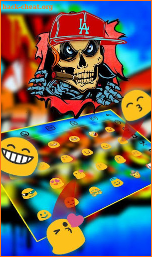 Skull Graffiti Keyboard Theme screenshot
