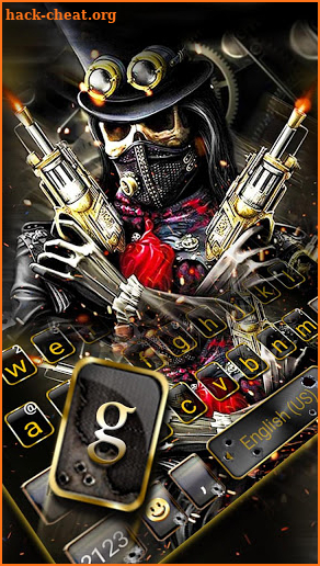 Skull Gun Keyboard Theme screenshot