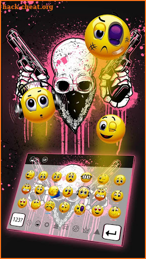 Skull Gun Robber Keyboard screenshot