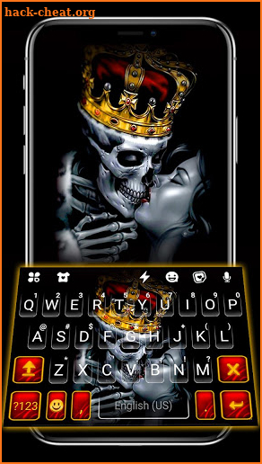 Skull Love Keyboard Theme screenshot