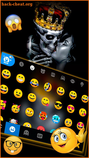 Skull Love Keyboard Theme screenshot