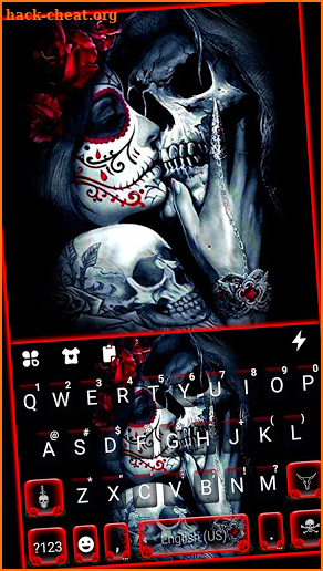 Skull Lovers Keyboard Background screenshot