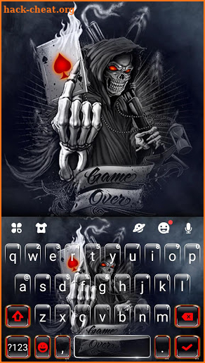 Skull Reaper Gun Keyboard Theme screenshot