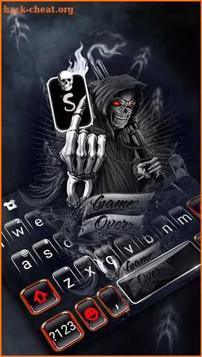 Skull Reaper Gun Keyboard Theme screenshot
