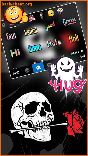 Skull Rose Keyboard Theme screenshot