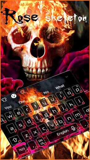 Skull Roses Keyboard Theme screenshot