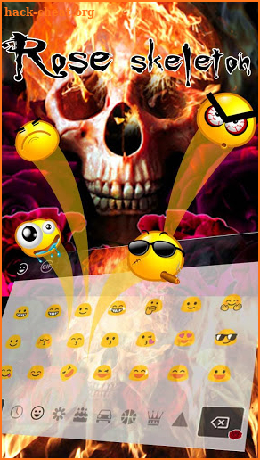Skull Roses Keyboard Theme screenshot