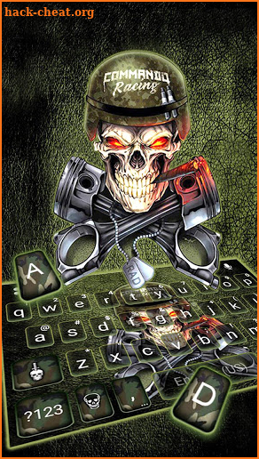 Skull Soldier Keyboard Theme screenshot