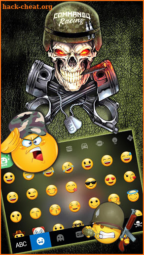 Skull Soldier Keyboard Theme screenshot
