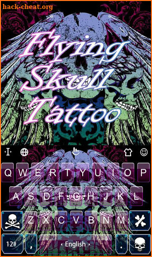 Skull Tattoo Keyboard Theme screenshot