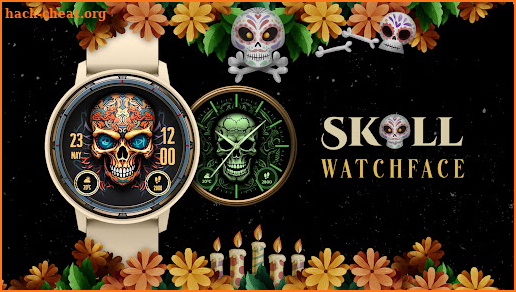 Skull Watchface: Wear OS Watch screenshot